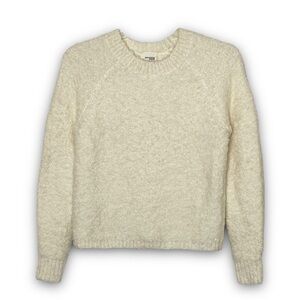 ARITZIA WILFRED FREE Wool Mohair Fuzzy Oversized Ivory Chunky Knit Sweater XXS